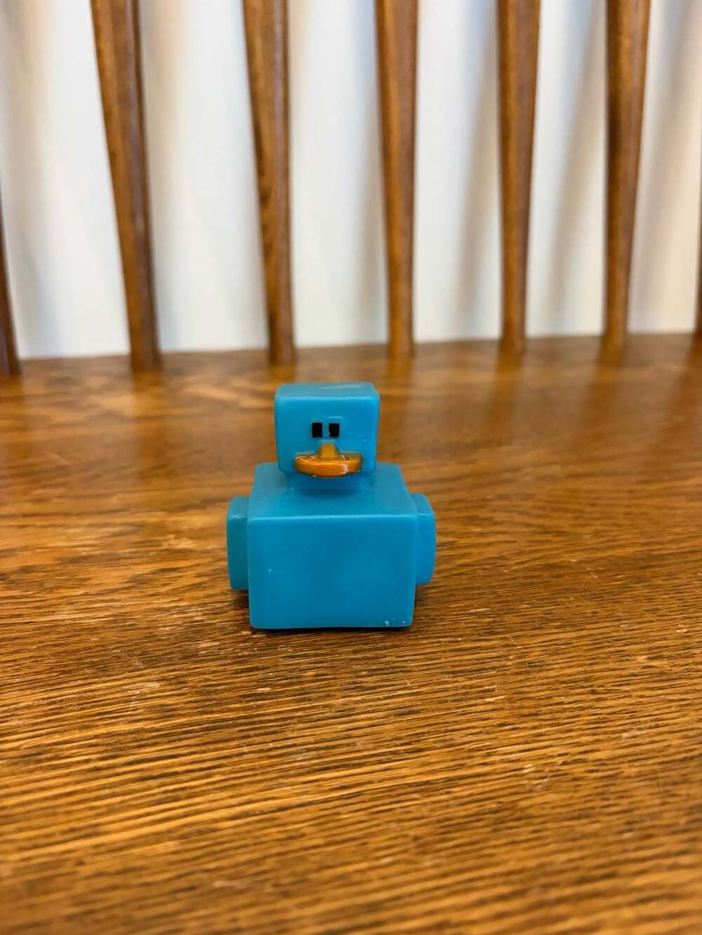 Minecraft Blue Duck Rubber Toy Figure